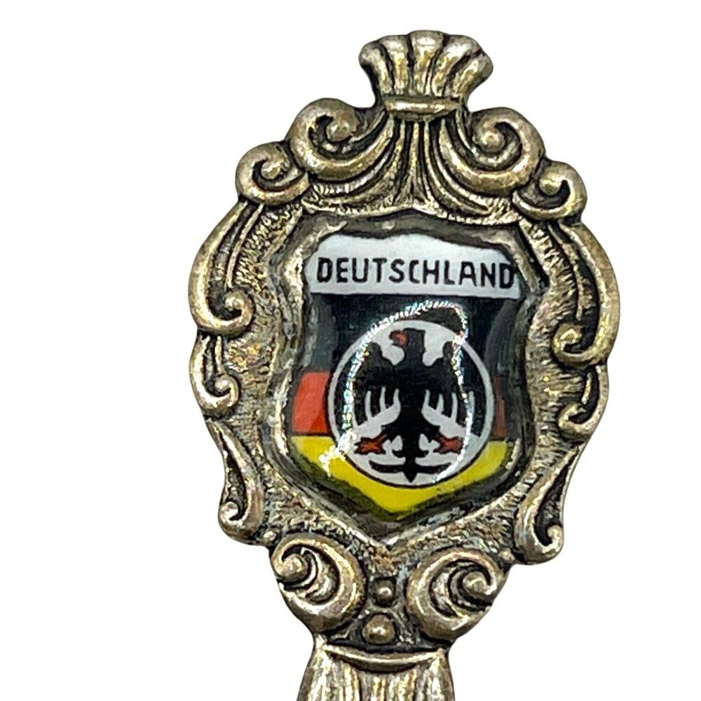 Vintage German Souvenir Spoon With Deutschland Emblem Design B87